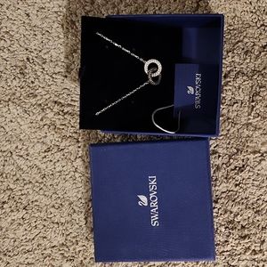 Swarovski Stone Necklace Rhodium Plated